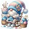Gnome 5D Diamond Painting Kit for Adults, Full Round Crystal Art, 14x14 in.